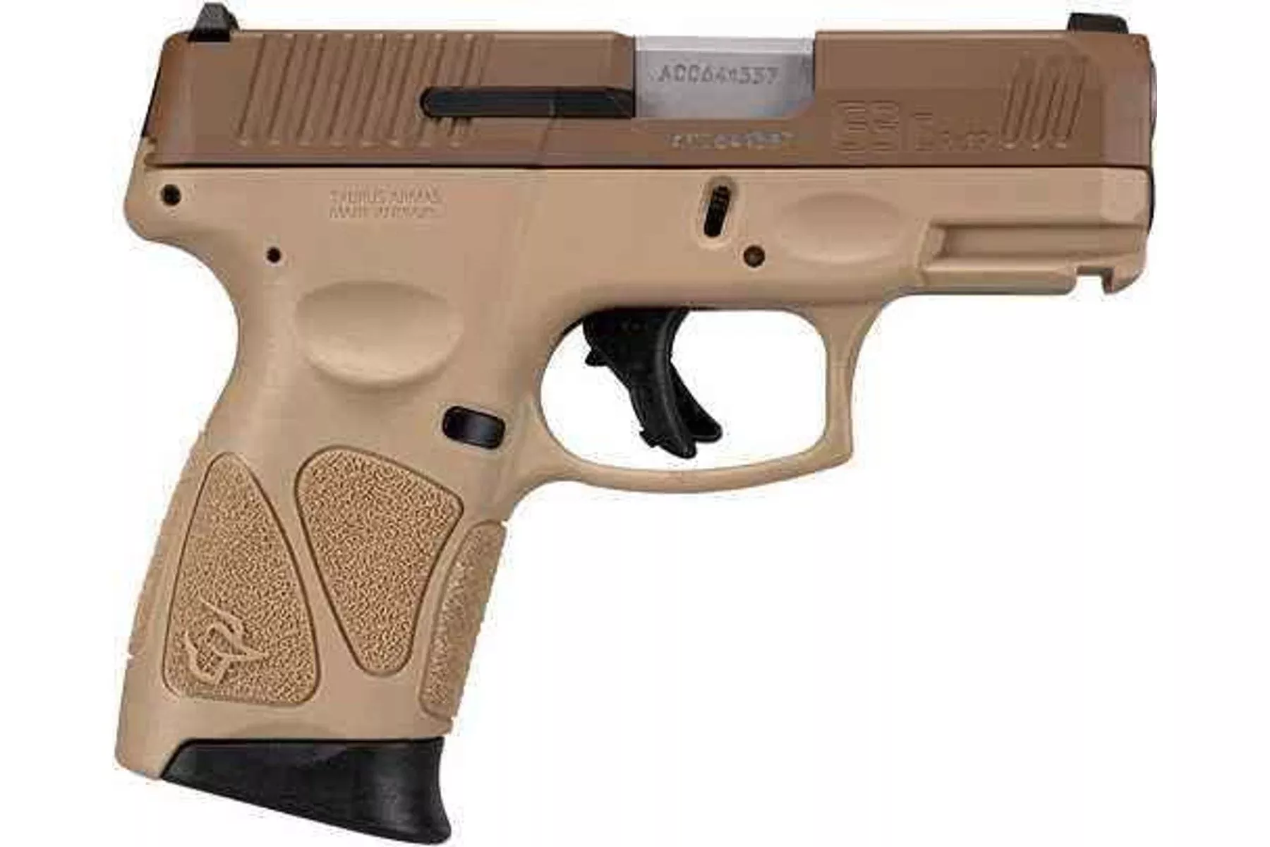 Taurus G3c Semi-Auto 9mm Luger Pistol 3.2" Barrel (3)-10Rd Mags Fixed Front Sights Adjustable Rear Tan Polymer Finish