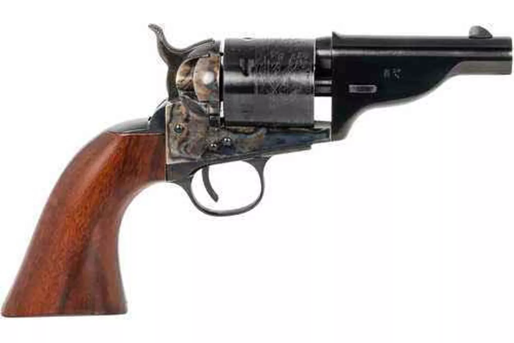 Taylor's & Company The Hickok Open Top Revolver 45 Colt 3.5" Barrel 6Rd Capacity Blued Walnut Grips