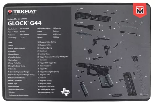 TekMat TEKR17GLOCK44 Glock 44 Cleaning Mat Glock 44 Parts Diagram 11" x 17"