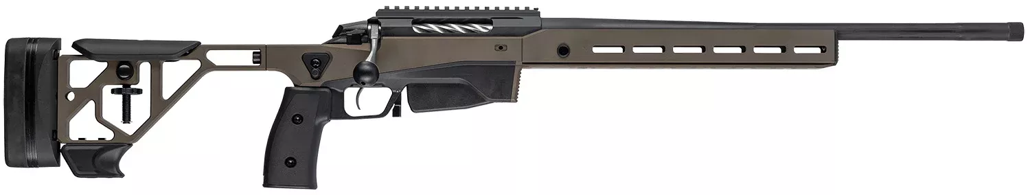 Tikka JRTXAGM33124 T3x Ace Game 300 Win Mag 10+1 24″ Fluted Threaded Barrel, Bronze Cerakote Picatinny Rail Aluminum Receiver, M-LOK Handguard, Adjustable Aluminum Stock, Black Polymer Grip