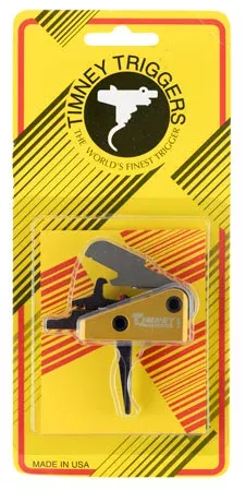 Timney Triggers 667SST Competition Trigger Single-Stage Straight Trigger with 3 lbs Draw Weight & Black/Gold Finish for AR-15