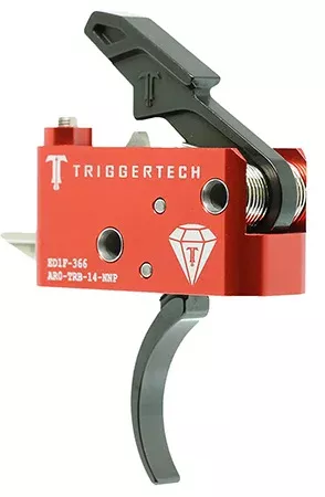 TriggerTech AR0TRB14NNP Diamond Two-Stage Black Pro Curved Trigger with 1.50-4 lbs Draw Weight for AR-15 Right