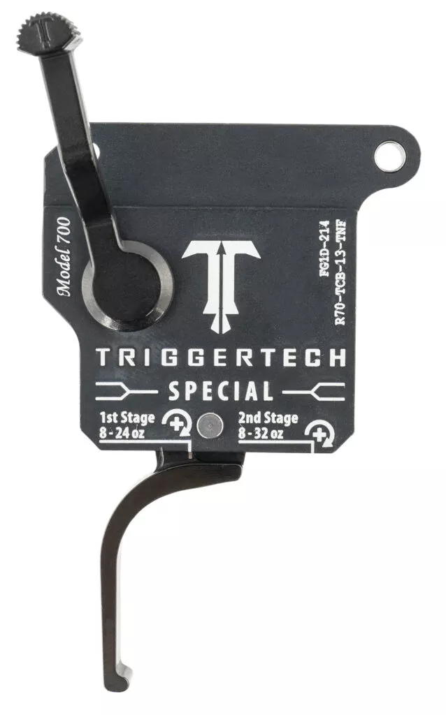 TriggerTech R70TCB13TNF SpecialTwo-Stage Flat Trigger with 1-3.50 lbs Draw Weight & Matte Gray w/Black Parts Finish for Remington 700 Right