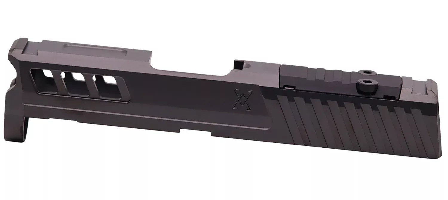 True Precision Inc TPSHCSBCRMS Axiom Optic Cut Slide Fits Springfield Hellcat Black DLC Anodized 416R Stainless Steel