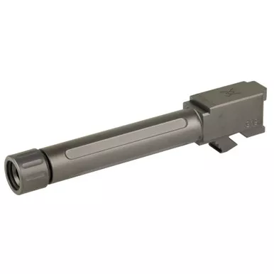True Precision Threaded 9mm Barrel for Ruger RXM — Black DLC