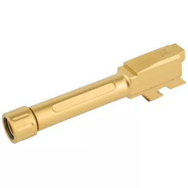 True Precision Threaded Barrel for Glock 43/43X — TiN Gold