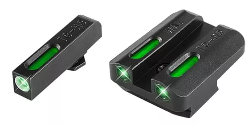Truglo TFX Tritium/Fiber-Optic Day/Night Sights Walther P99 and PPQ – White Outline Front/Rear Green