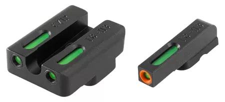 TruGlo TG13CZ1PC TFX Pro Black | Green Tritium & Fiber Optic Orange Outline Front Sight Green Tritium & Fiber Optic Rear Sight