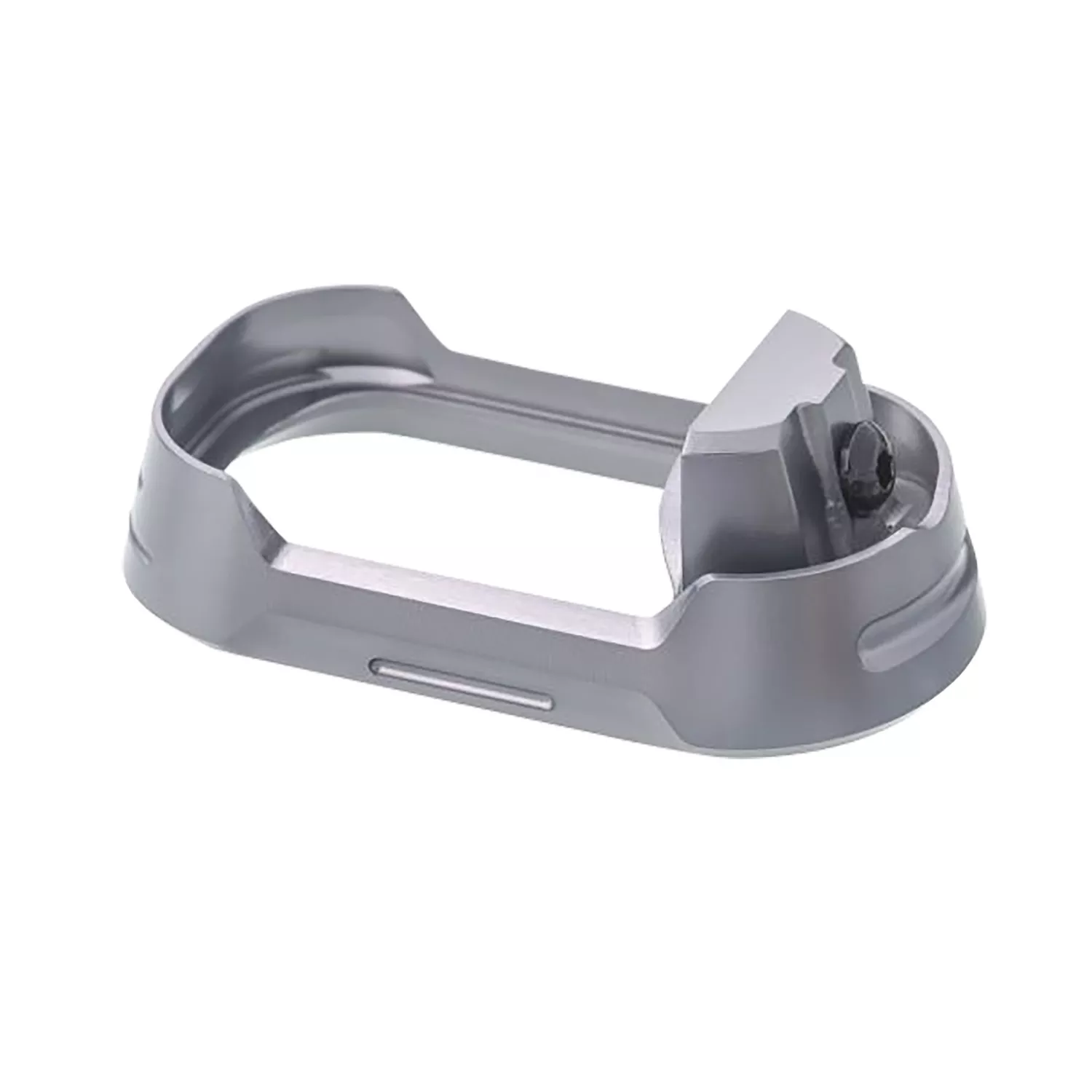 Tyrant CNC TDG17MWG4GREYBLACKSCREMagwell Fits Glock 17 Gen4 Grey Aluminum