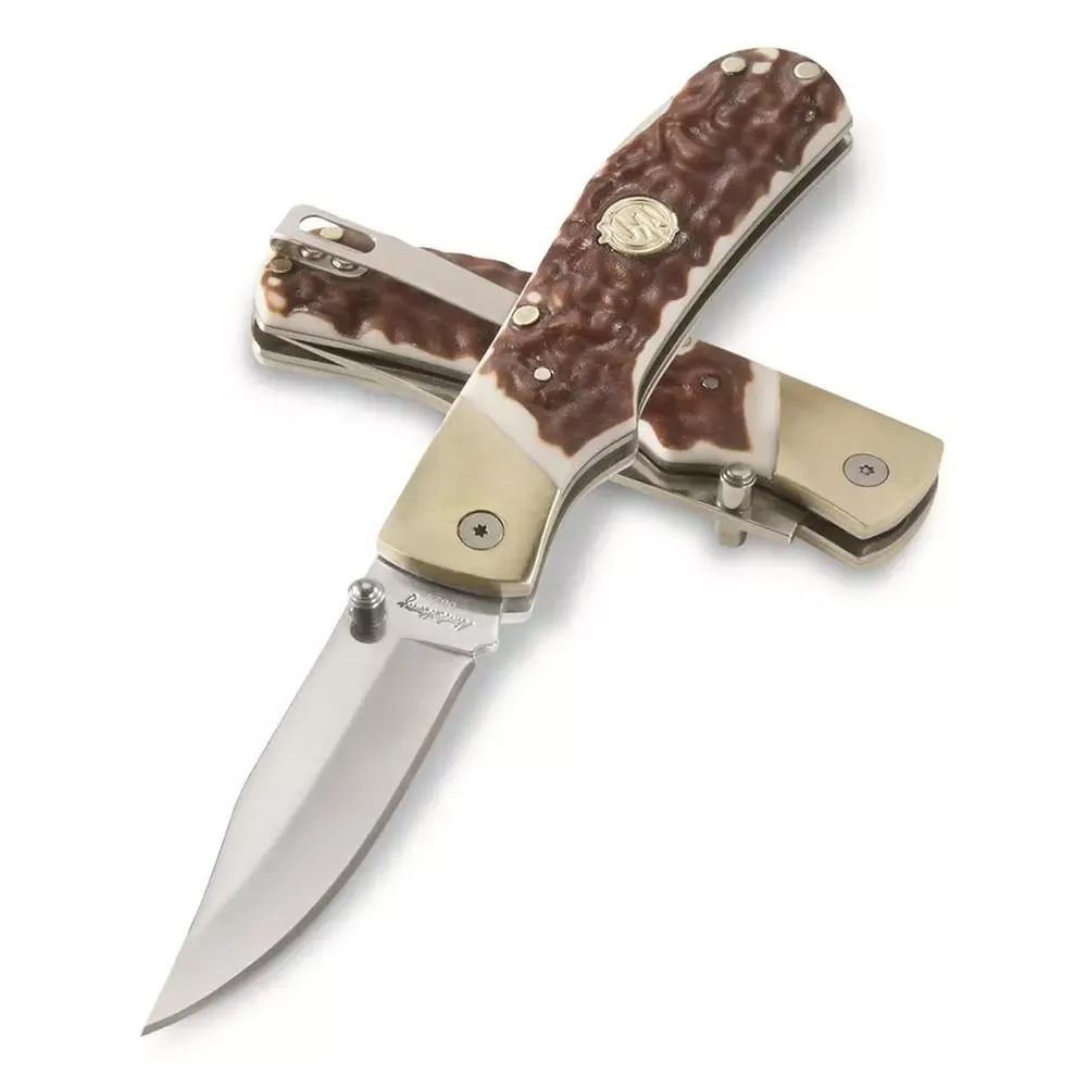 Uncle Henry Next Gen 7UH Folding Knife 3″ Clip Point Blade Staglon Clamshell