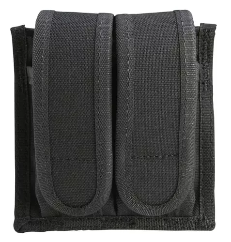 Uncle Mikes 88291 Universal Double Mag Case Black Kodra Nylon Belt Loop Belts 2.25" Wide