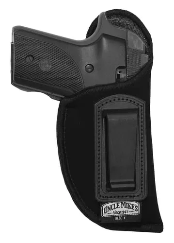 Uncle Mikes 89102 Inside The Pants Holster IWB Size 10 Black Suede Like Belt Clip Fits Small Autos .22-.25 Cal Left Hand