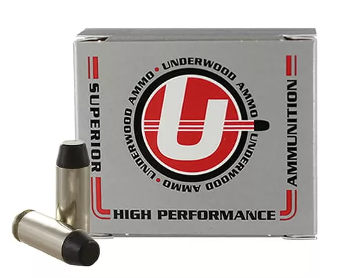 Underwood Ammo Hard Cast Flat Nose Handgun Ammunition 10mm Auto 220gr FN 1200 fps 20/ct