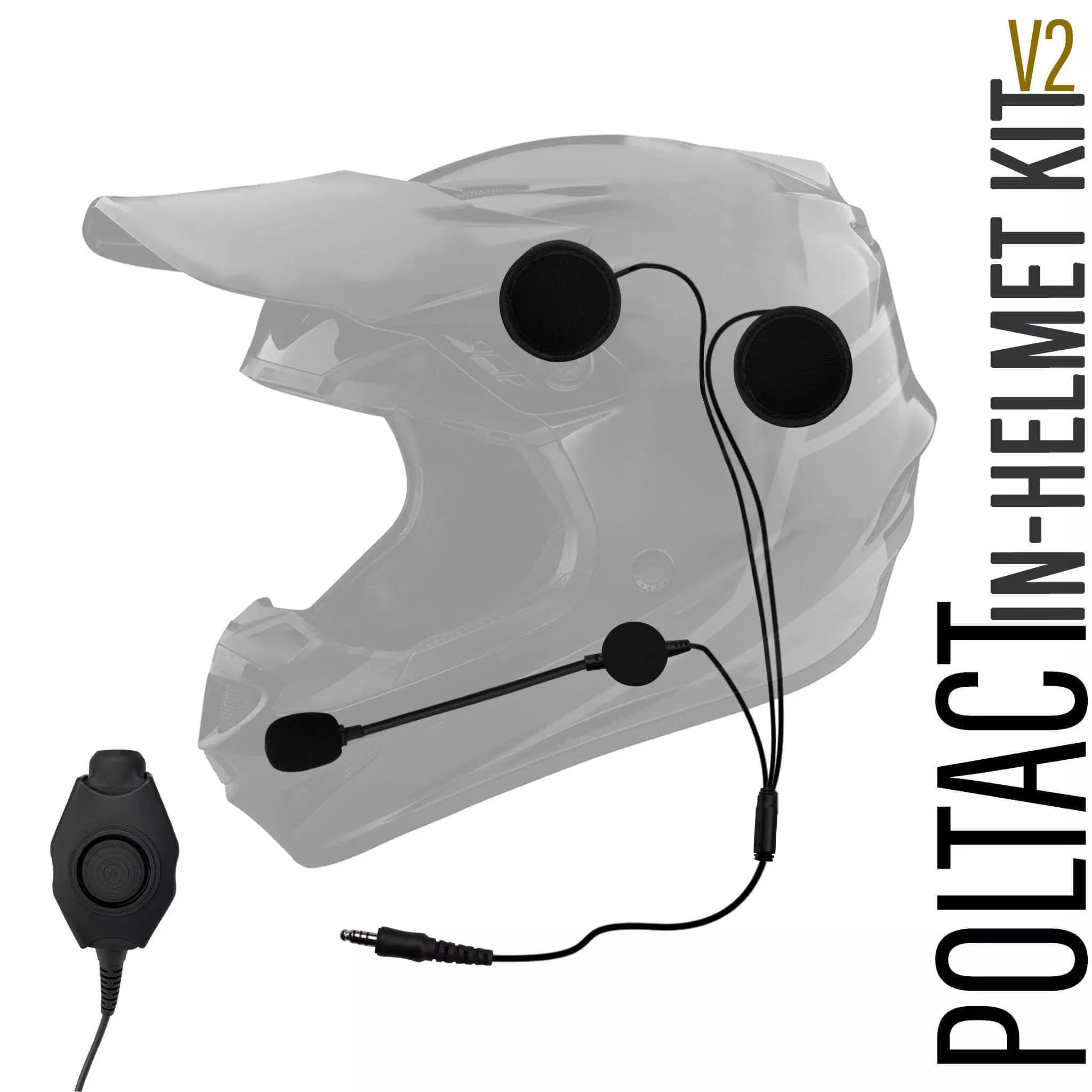 Universal In-Helmet Communication Kit for Compatible Two-Way Radios