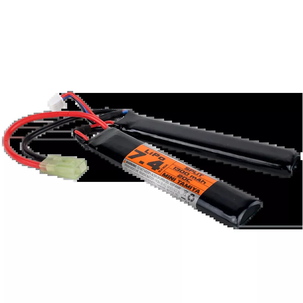 Valken Energy 7.4v 1300mAh 30C Split Type LIPO Airsoft Gun AEG Battery