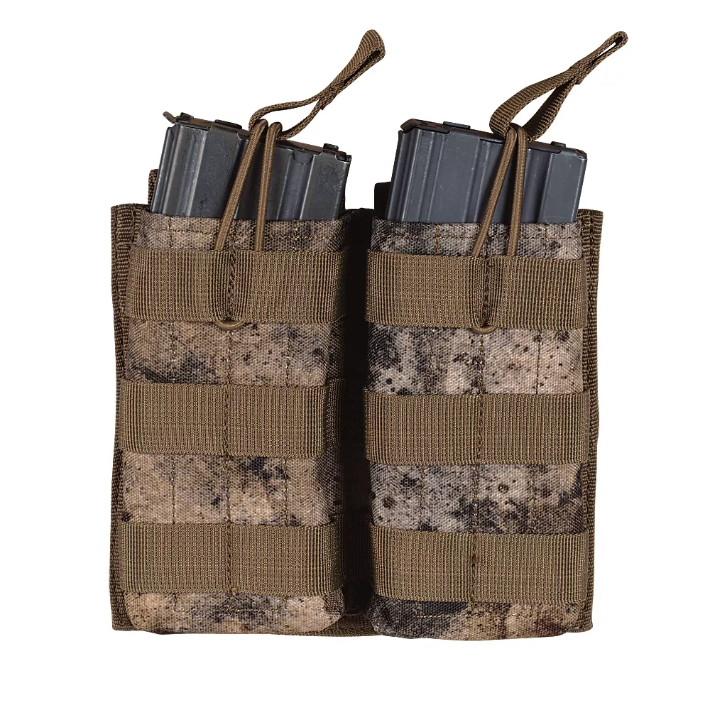 Voodoo Tactical Double M4/M16 Open Top Mag Pouch with Bungee System 20-8585
