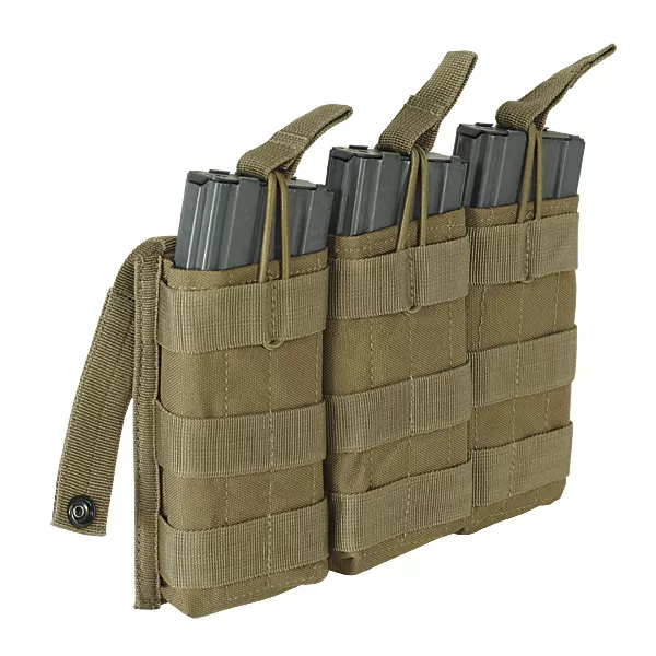 Voodoo Tactical Triple M4/M16 Open Top Mag Pouch with Bungee System 20-8180