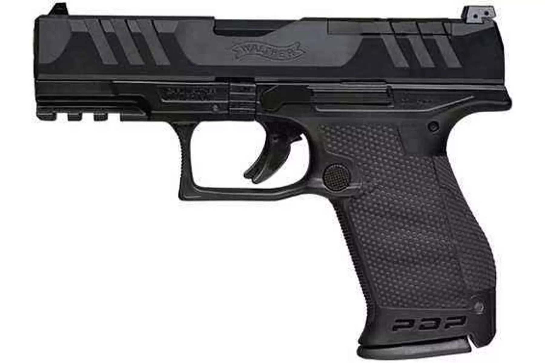 Walther Arms PDP 9mm Semi-Auto Pistol 4" Barrel Compact Optic Ready 2-15Rd Mags Performance Duty Textured Black Polymer Finish