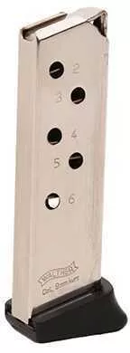 Walther PPK 380 ACP Magazine 6 Round, Finger Rest, Nickel Md: 2246010