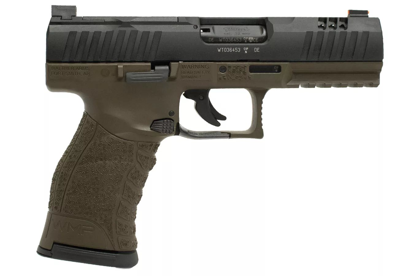WALTHER WMP 22WMR PSTL MILITARY 4.3″ OPTIC READY 2-15RDS