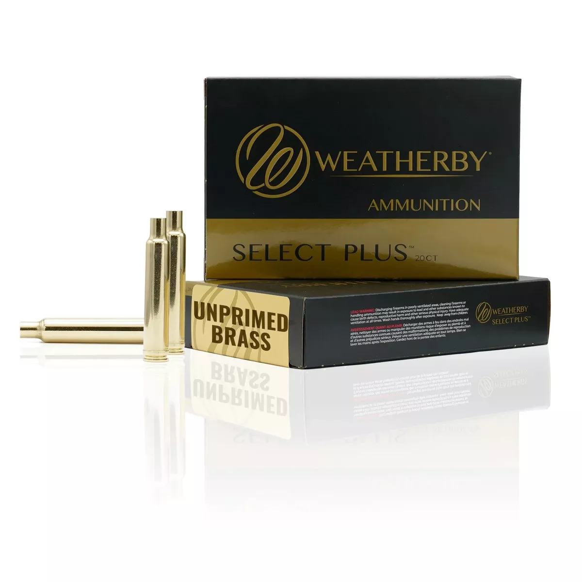 Weatherby Unprimed Brass Rifle Cartridges 20/ct.300 Wby