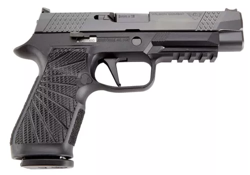 Wilson Combat/SIG P320 Full-Size Handgun 9mm Luger 17rd Magazines (2) 4.7″ Barrel Black Grip Module Action Tune Straight Trigger