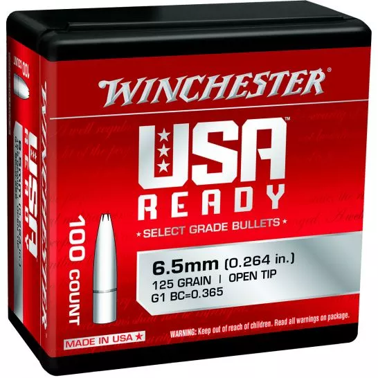Winchester 125Gr Open Tip 6.5MM Bullets – 1000 Round – WBR65125