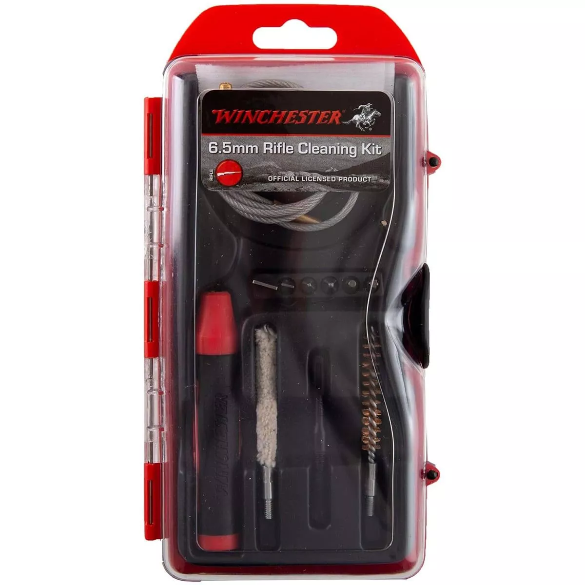Winchester 12Pc Cleaning Kit – Red, 6.5mm – DACWIN65LR
