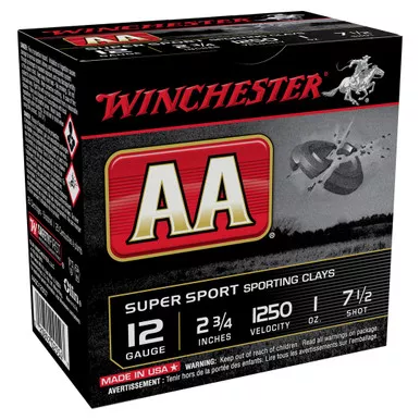 Winchester AA Sporting Clays 12ga 2 3/4" 1oz #7.5 Shot AASC12507