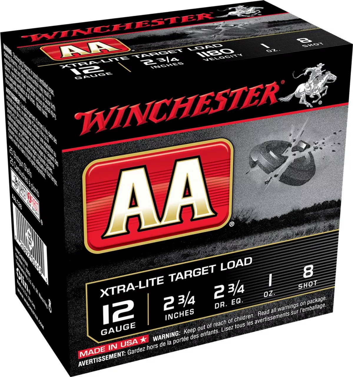 Winchester Ammo AAL128 AA Xtra-Lite 12 Gauge 2.75″ 1 oz 8 Shot Shotgun Ammo – 25 Rounds – AAL128