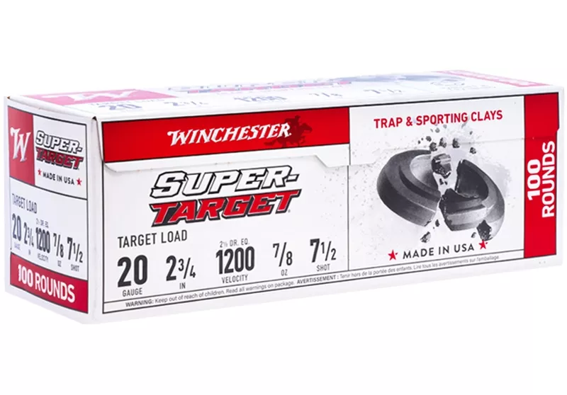 Winchester Ammo TRGT207VP Super-Target Light Target 20 Gauge 2.75″ 1 1/8 oz 7.5 Shot Shotgun Ammo – 200 round case – TRGT207VP