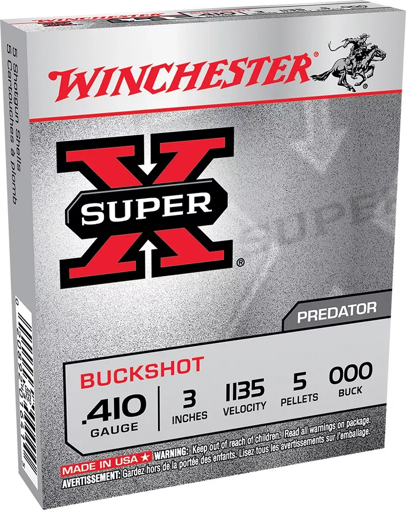Winchester Ammo XB413 Super X 410Gauge 3" 5Pellets 000Buck Shot 5 Per Box/50 Case