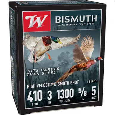 Winchester Ammunition Bismuth, 410 Bore, 3", #5, 9/16oz, Shotshell, 15 Round Box SWB4135XV