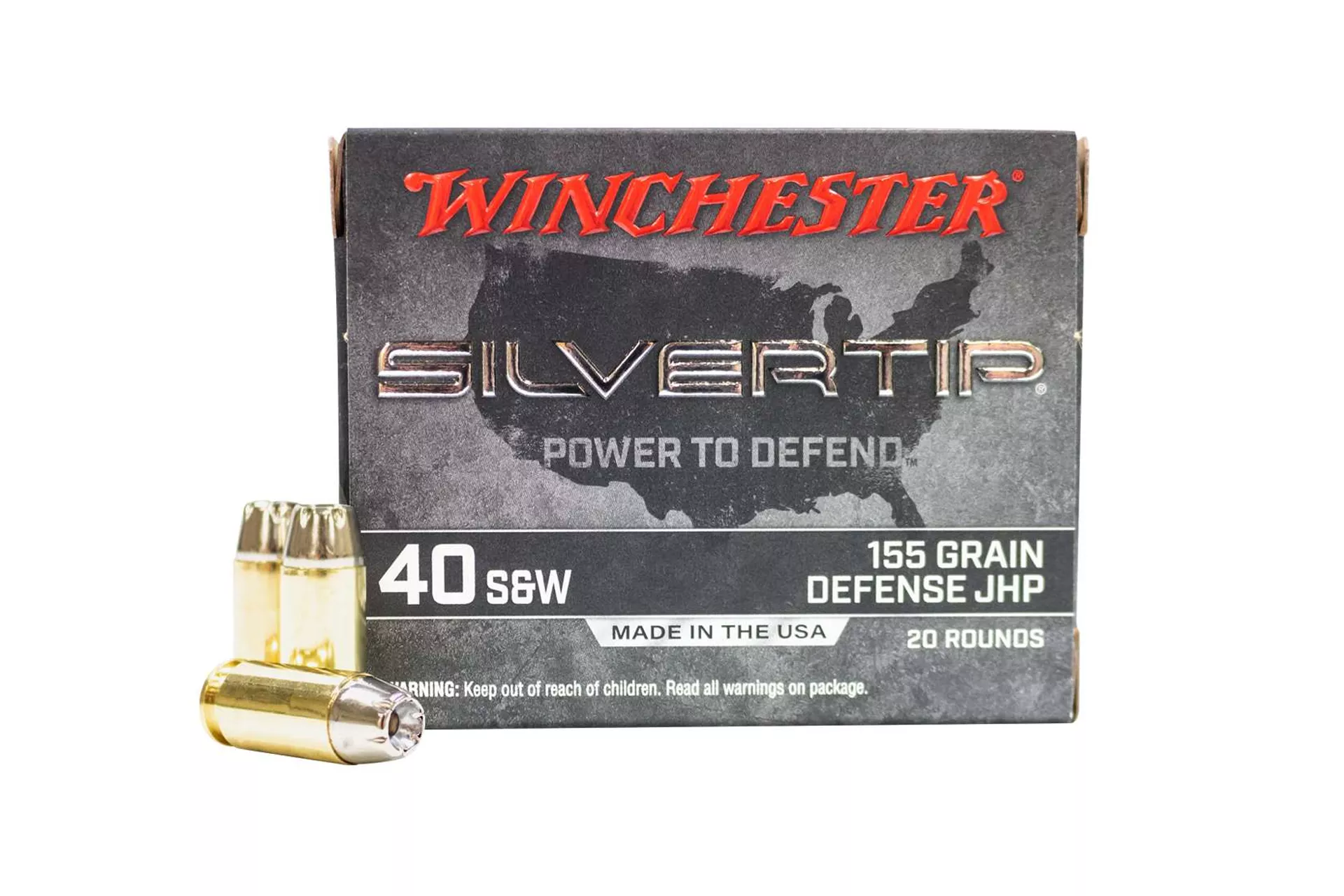 Winchester Ammunition Silvertip 40 S&W 155 Grain Hollow Point Handgun Ammo – 200 round case – W40SWST