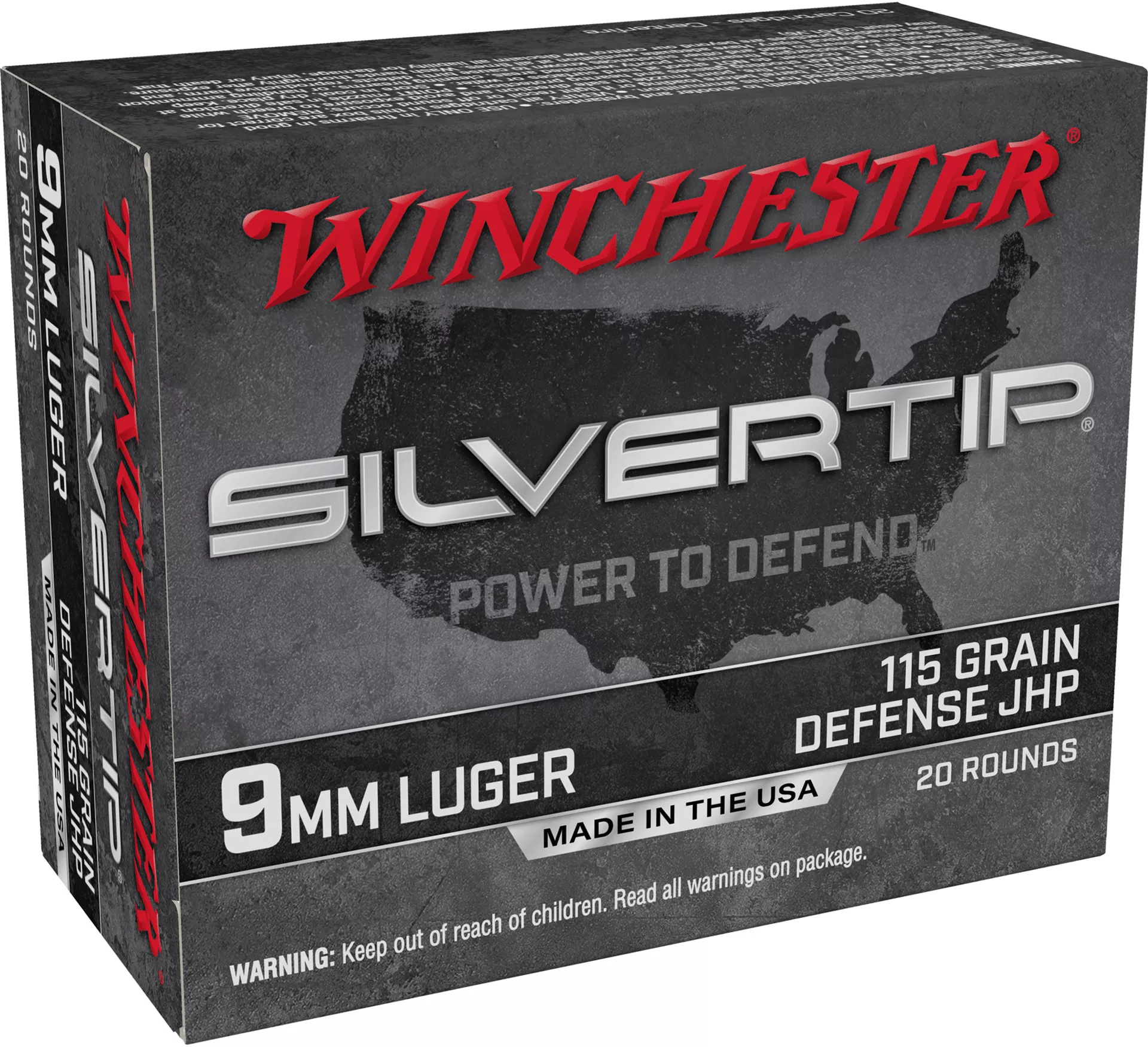 Winchester Ammunition Silvertip 9MM 115 Grain Hollow Point Handgun Ammo – 20 Rounds – W9MMST
