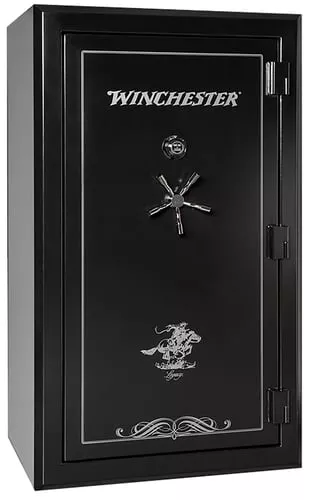 Winchester SafesLegacy 53 Electronic Entry Black Powder Coat 10 Gauge Steel Holds Up to 51 Long Guns Fireproof- Yes
