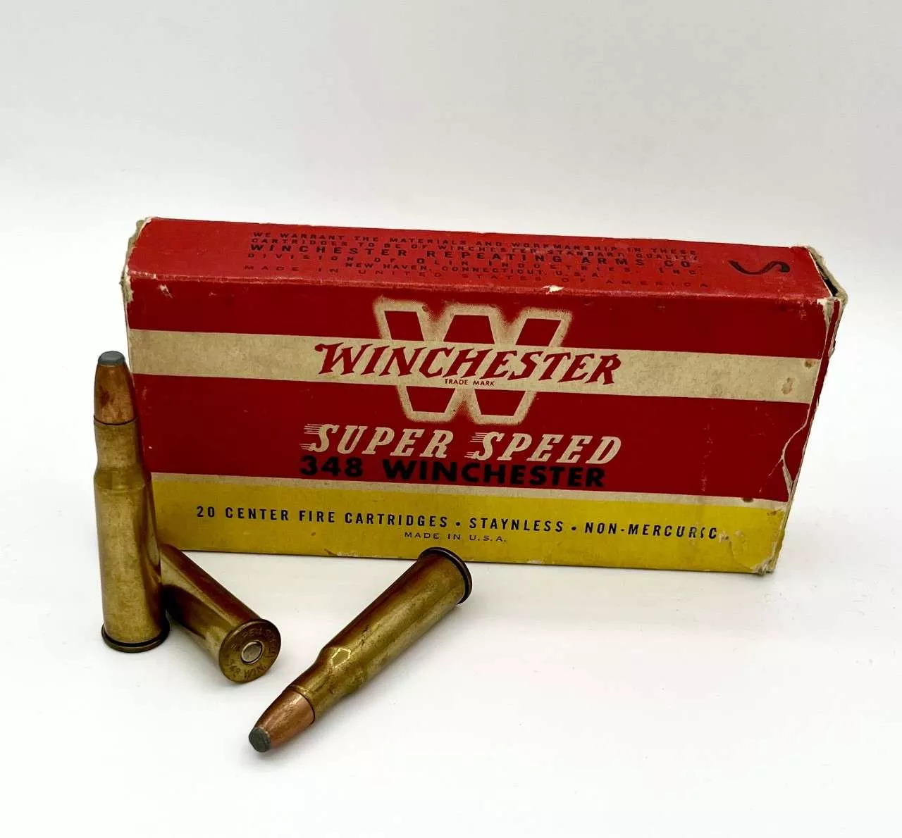 WINCHESTER SUPER SPEED 348 WIN 150GR SOFT POINT AMMUNITION – 20rd BOX – NEW AMMO OLD STOCK