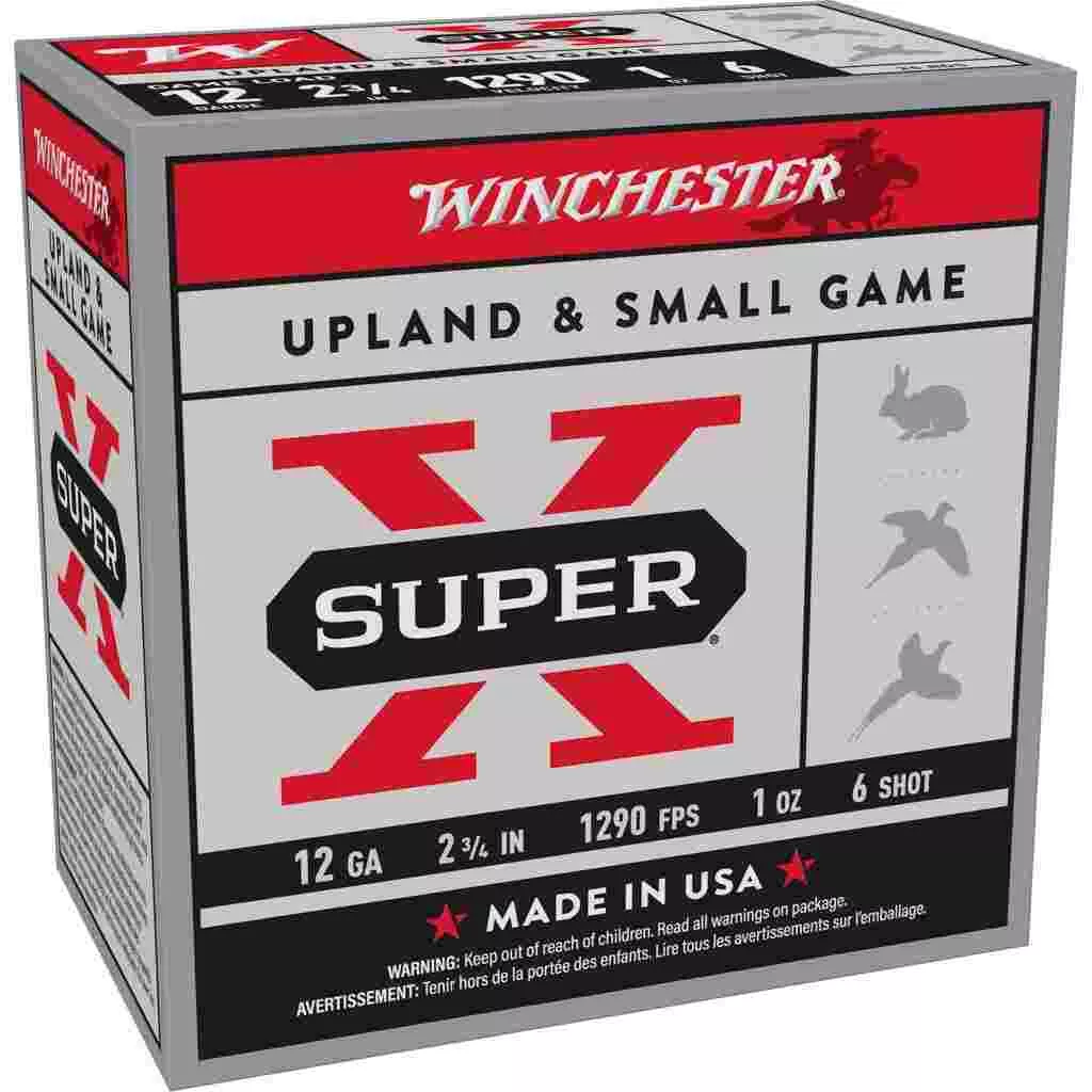 Winchester Super-X Game Shotshells 12 ga 2-3/4″ 1 oz 1290 fps #6 25/ct