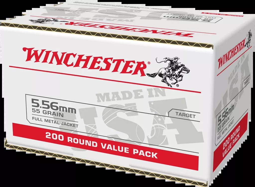 Winchester USA Lake City M193 Rifle Ammunition 5.56mm 55 gr. FMJ 3240 fps 200/ct