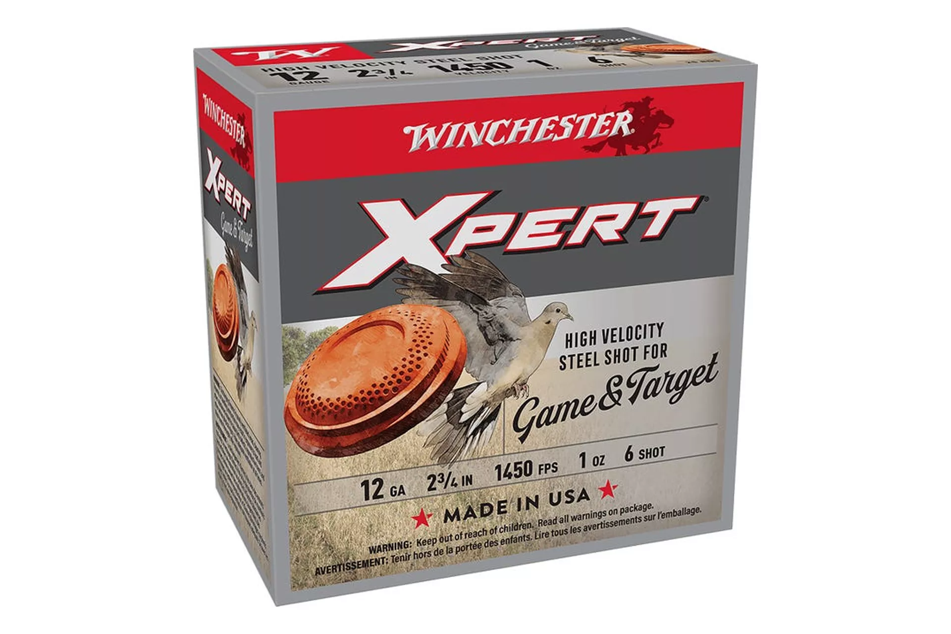 Winchester WE12GTHV6 Xpert Hi-Veloctiy Steel Shotgun Ammo 12 Gauge, 2 3/4″, 1 oz, #6 Shot, 250 Rounds – WE12GTHV6