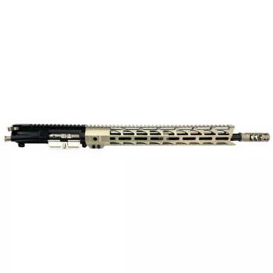 WMD Guns Complete Upper Receiver, 350 Legend, 16" Barrel, Low Profile Gas Block, Fits AR-15 Upper Receiver, 15" M-LOK Free Float Handguard, NiB-X Finish, Black Receiver, Nickel Handguard, Muzzle Brake