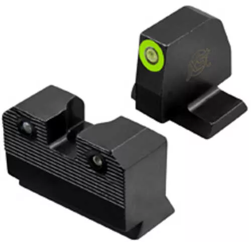 XS Sights R3D 2.0, Suppressor Height Night Sight, For S&W M&P OR Full Size & Compact, Green Front Outline, Green Tritium Front/Rear SW-R205P-6G