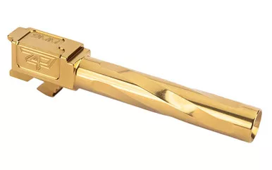 Zaffiri Precision Barrel, 9MM, 4.33", Titanium Nitride Finish, Gold, Flush and Crown, Fits Glock 17 Gen 5 ZP.17G5BG