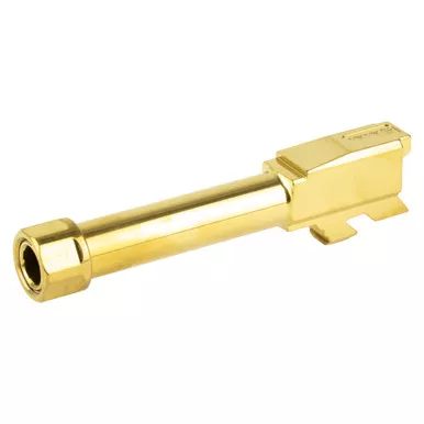 Zaffiri Precision Pistol Barrel, 9MM, 3.9", Threaded, Fits Glock 43, Titanium Nitride Finish, Gold
